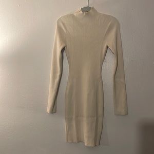 High Neck Knitted Mini Dress